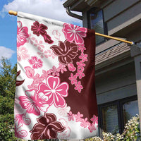 Pink Hibiscus Plumeria Floral Garden Flag LT01 - Polynesian Pride