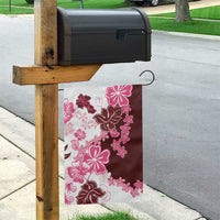 Pink Hibiscus Plumeria Floral Garden Flag LT01 - Polynesian Pride