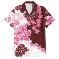 Pink Hibiscus Plumeria Floral Hawaiian Shirt LT01 Pink - Polynesian Pride