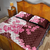 Pink Hibiscus Plumeria Floral Quilt Bed Set LT01 - Polynesian Pride