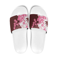 Pink Hibiscus Plumeria Floral Slide Sandals LT01 Pink - Polynesian Pride