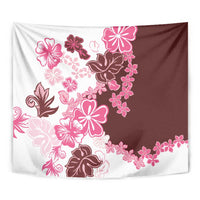 Pink Hibiscus Plumeria Floral Tapestry LT01 - Polynesian Pride