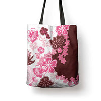 Pink Hibiscus Plumeria Floral Tote Bag LT01 - Polynesian Pride