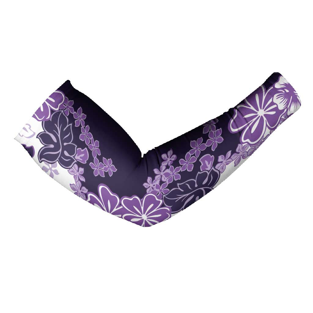 Purple Hibiscus Plumeria Floral Arm Sleeves LT01 - Polynesian Pride