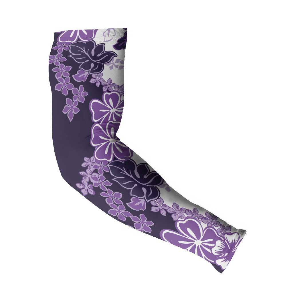 Purple Hibiscus Plumeria Floral Arm Sleeves LT01 - Polynesian Pride