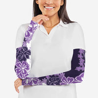 Purple Hibiscus Plumeria Floral Arm Sleeves LT01 - Polynesian Pride