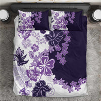 Purple Hibiscus Plumeria Floral Bedding Set LT01 Purple - Polynesian Pride