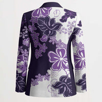 Purple Hibiscus Plumeria Floral Blazer LT01 - Polynesian Pride
