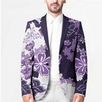 Purple Hibiscus Plumeria Floral Blazer LT01 - Polynesian Pride