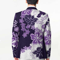 Purple Hibiscus Plumeria Floral Blazer LT01 - Polynesian Pride