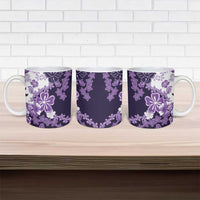 Purple Hibiscus Plumeria Floral Ceramic Mug LT01 - Polynesian Pride