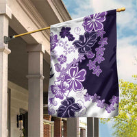 Purple Hibiscus Plumeria Floral Garden Flag LT01 House Flag Purple - Polynesian Pride
