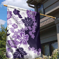 Purple Hibiscus Plumeria Floral Garden Flag LT01 - Polynesian Pride