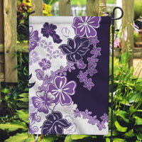 Purple Hibiscus Plumeria Floral Garden Flag LT01 Garden Flag Purple - Polynesian Pride