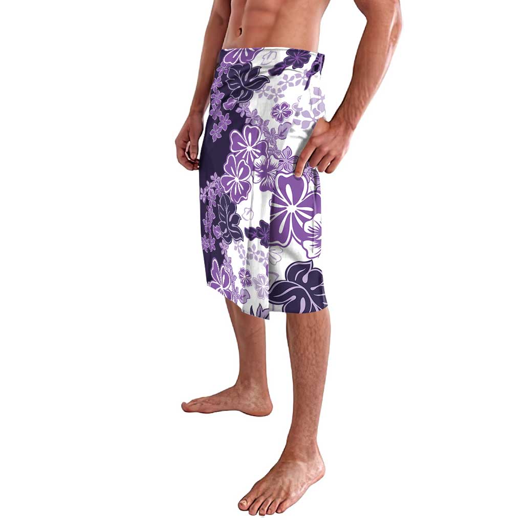 Purple Hibiscus Plumeria Floral Lavalava LT01 - Polynesian Pride