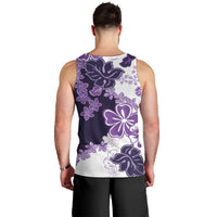 Purple Hibiscus Plumeria Floral Men Tank Top LT01 - Polynesian Pride
