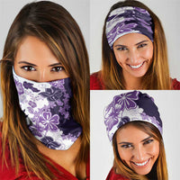 Purple Hibiscus Plumeria Floral Neck Gaiter LT01 - Polynesian Pride