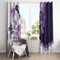 Purple Hibiscus Plumeria Floral Window Curtain LT01 - Polynesian Pride