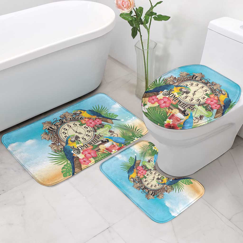 It's 5 o'clock Somewhere Bathroom Set Hawaiian Tropical Parrots LT01 - Polynesian Pride