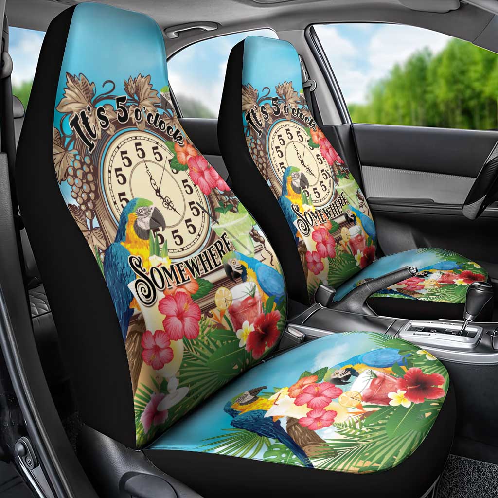 It's 5 o'clock Somewhere Car Seat Cover Hawaiian Tropical Parrots LT01 - Polynesian Pride