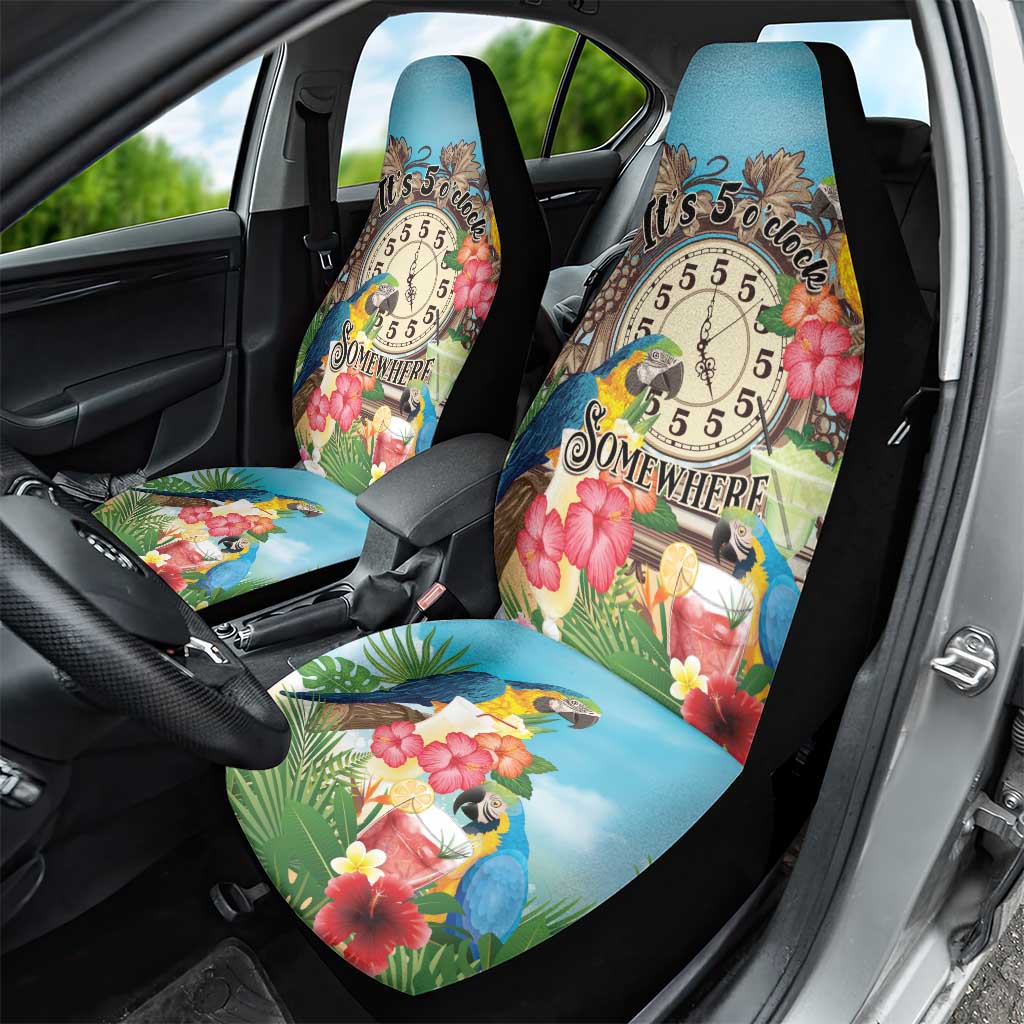 It's 5 o'clock Somewhere Car Seat Cover Hawaiian Tropical Parrots LT01 - Polynesian Pride