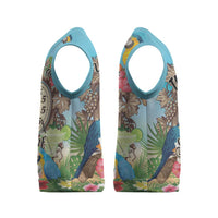 It's 5 o'clock Somewhere Christmas Knitted V-Neck Vest Hawaiian Tropical Parrots LT01 - Polynesian Pride