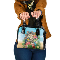 It's 5 o'clock Somewhere Shoulder Handbag Hawaiian Tropical Parrots LT01 One Size Blue - Polynesian Pride