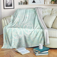 Polynesian Tiare Monstera Seafoam Green Blanket Liquid Style LT01 Green - Polynesian Pride