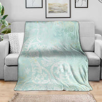 Polynesian Tiare Monstera Seafoam Green Blanket Liquid Style LT01 - Polynesian Pride