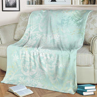 Polynesian Tiare Monstera Seafoam Green Blanket Liquid Style LT01 - Polynesian Pride