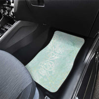 Polynesian Tiare Monstera Seafoam Green Car Mats Liquid Style LT01 - Polynesian Pride