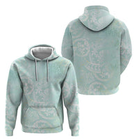 Polynesian Tiare Monstera Seafoam Green Hoodie Liquid Style LT01 - Polynesian Pride