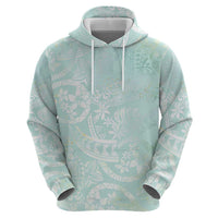 Polynesian Tiare Monstera Seafoam Green Hoodie Liquid Style LT01 - Polynesian Pride