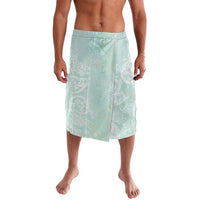 Polynesian Tiare Monstera Seafoam Green Lavalava Liquid Style LT01 Green - Polynesian Pride