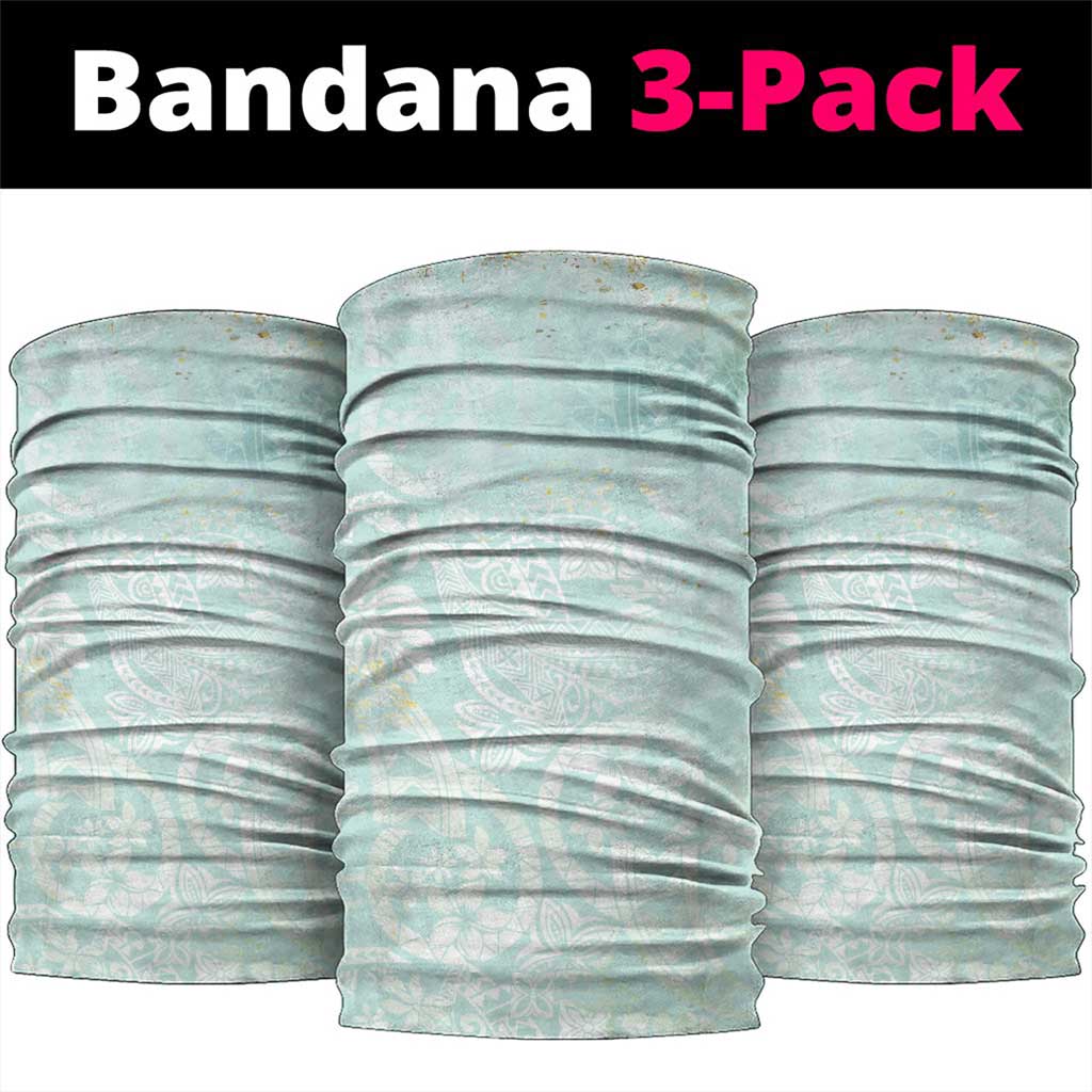 Polynesian Tiare Monstera Seafoam Green Neck Gaiter Liquid Style LT01 package One Size: 25*50cm Green - Polynesian Pride