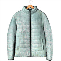 Polynesian Tiare Monstera Seafoam Green Padded Jacket Liquid Style LT01 - Polynesian Pride