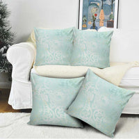 Polynesian Tiare Monstera Seafoam Green Pillow Cover Liquid Style LT01 - Polynesian Pride