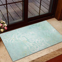 Polynesian Tiare Monstera Seafoam Green Rubber Doormat Liquid Style LT01 - Polynesian Pride