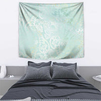Polynesian Tiare Monstera Seafoam Green Tapestry Liquid Style LT01 - Polynesian Pride