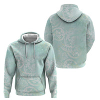Polynesian Tiare Monstera Seafoam Green Zip Hoodie Liquid Style LT01 - Polynesian Pride