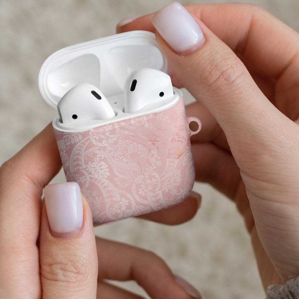 Polynesian Tiare Monstera Soft Pink AirPods Case Liquid Style LT01 - Polynesian Pride