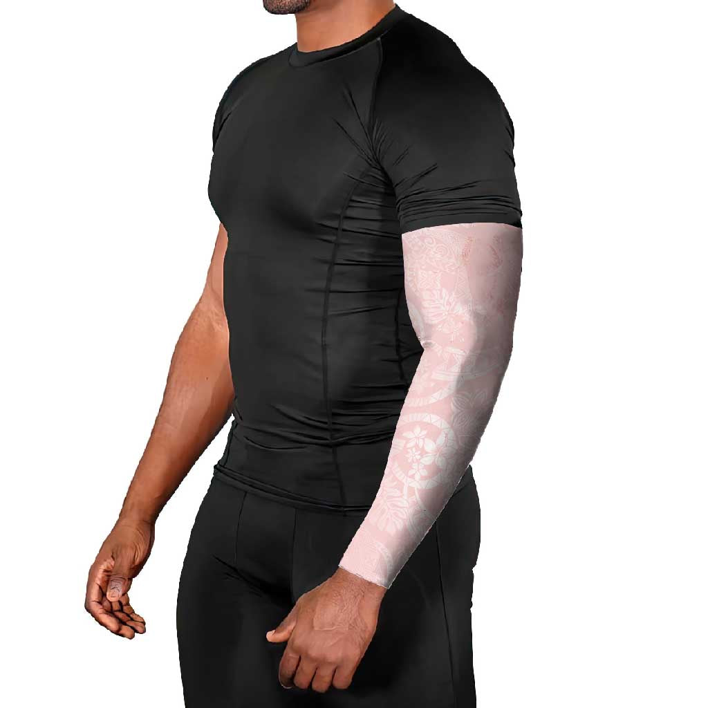 Polynesian Tiare Monstera Soft Pink Arm Sleeves Liquid Style LT01 - Polynesian Pride