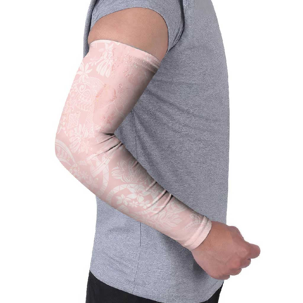 Polynesian Tiare Monstera Soft Pink Arm Sleeves Liquid Style LT01 - Polynesian Pride