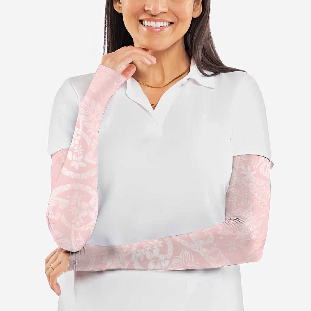 Polynesian Tiare Monstera Soft Pink Arm Sleeves Liquid Style LT01 - Polynesian Pride