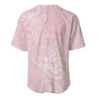 Polynesian Tiare Monstera Soft Pink Baseball Jersey Liquid Style LT01 - Polynesian Pride