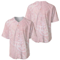 Polynesian Tiare Monstera Soft Pink Baseball Jersey Liquid Style LT01 - Polynesian Pride