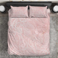 Polynesian Tiare Monstera Soft Pink Bedding Set Liquid Style LT01 Pink - Polynesian Pride