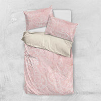 Polynesian Tiare Monstera Soft Pink Bedding Set Liquid Style LT01 US Twin 172cm x 218cm Pink - Polynesian Pride