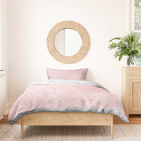 Polynesian Tiare Monstera Soft Pink Bedding Set Liquid Style LT01 - Polynesian Pride