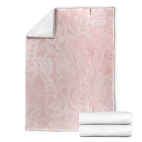 Polynesian Tiare Monstera Soft Pink Blanket Liquid Style LT01 - Polynesian Pride